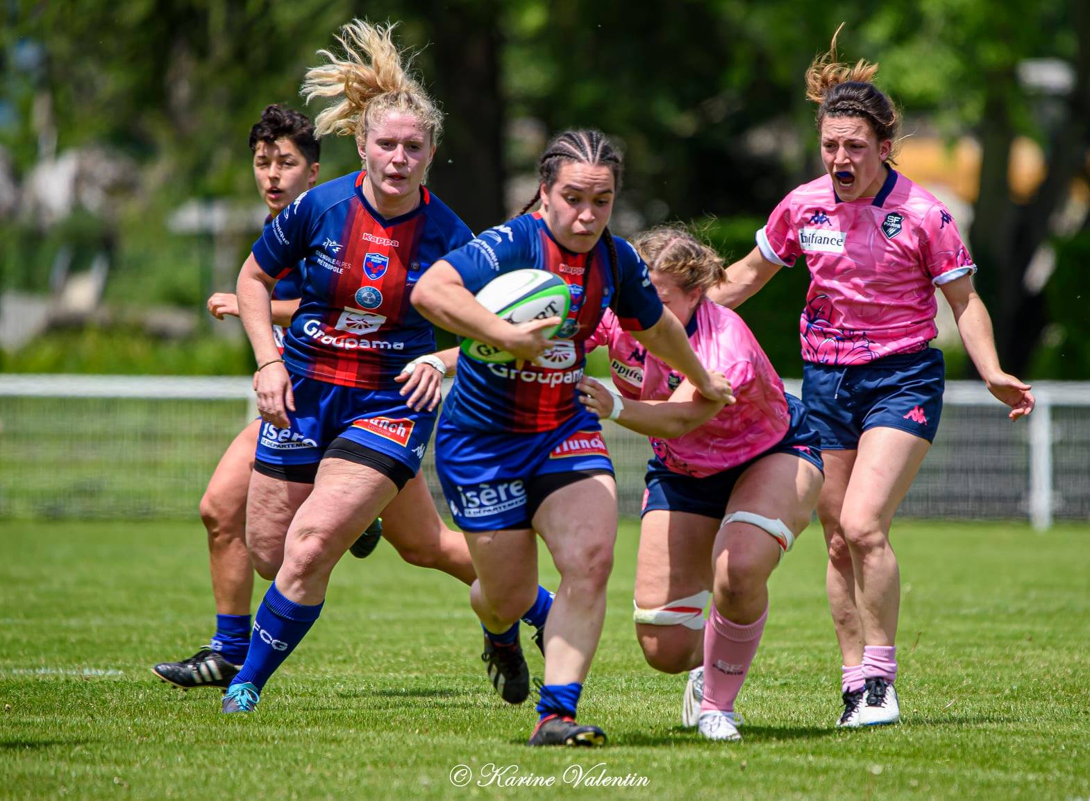 Emma GALLAGHER - Linda HAFSA - Emma POULAT -  FC Grenoble Rugby - Stade Français - Rugby -  (#GrenobleVsStdFrancais2021) Photo by: Karine Valentin | Siuxy Sports 2021-05-23