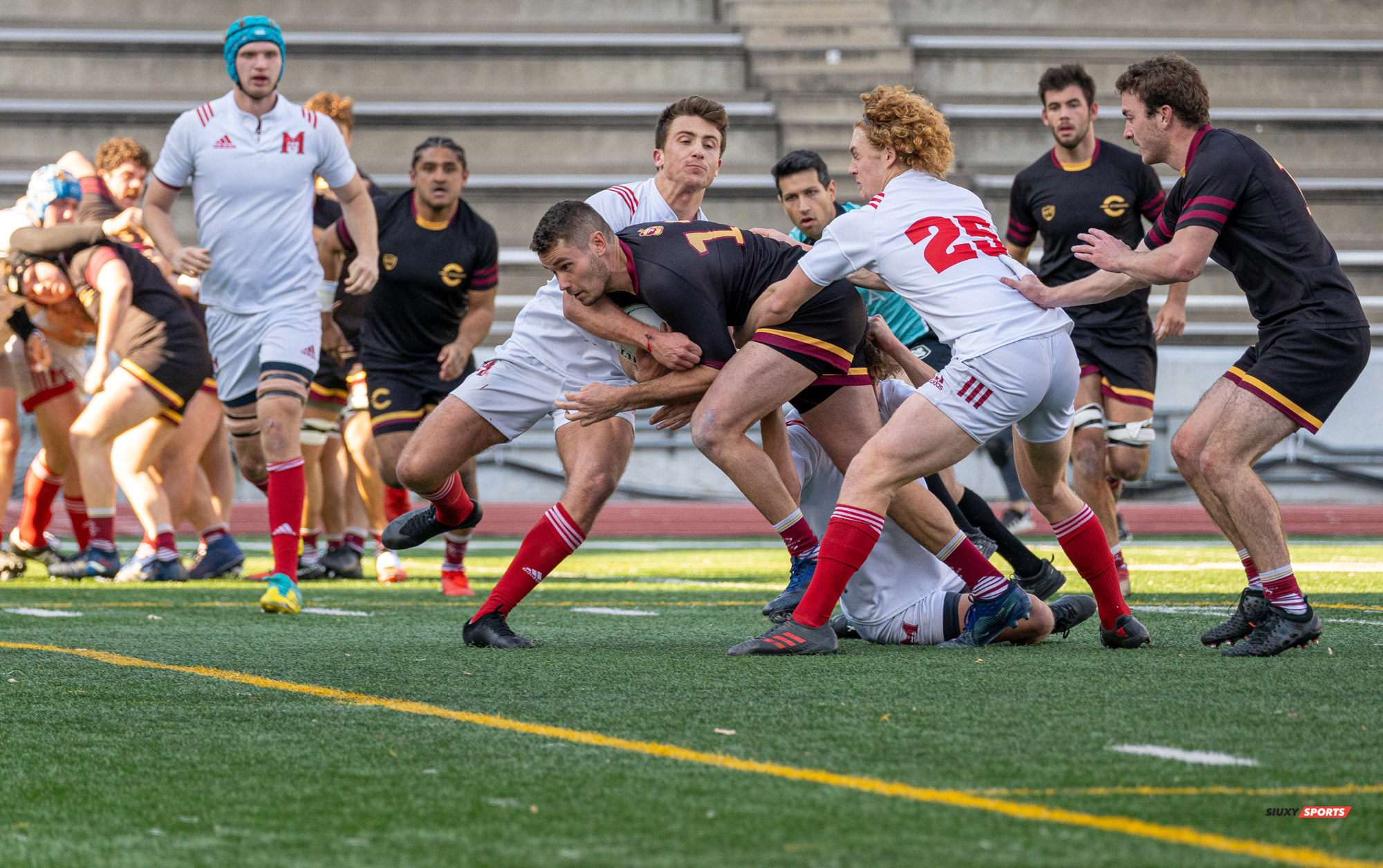 Mohamed ALMOALLIM - Thomas ARTMANN - Brendan MACKENZIE - Aidan MCMULLAN - Christopher MICHELETTI - Maxime RIEUF -  Université McGill - Université Concordia - Rugby -  (#McGillvsConcordiaFinalsM) Photo by:  | Siuxy Sports 2021-11-06