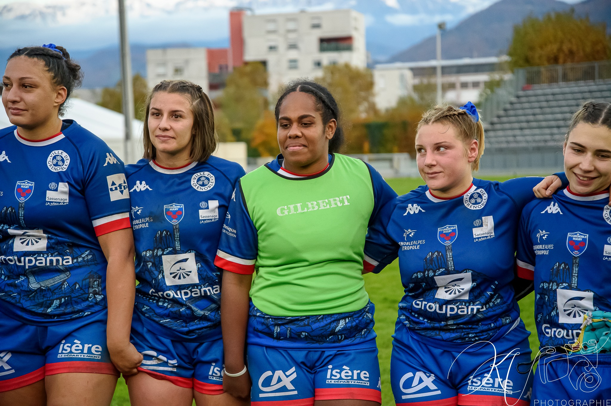 Makarita BALEINAGODO - Sana LAGRANDEUR - Océane MILLO CHEVREY - Marion NOVELLO - Charlotte SUILLEROT -  FC Grenoble Rugby - Montpellier Hérault Rugby - Rugby - Amazones (17) vs (10) MHR (#AmazonesVsMHR2022) Photo by: Karine Valentin | Siuxy Sports 2022-11-20