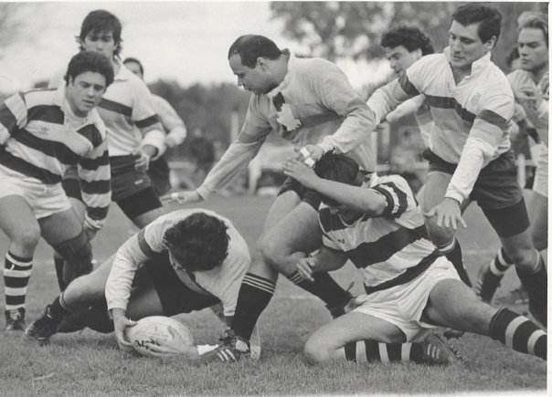 Fernando ARRIETE - Pedro BASOMBRIO - Diego CARRO - José LOMBARDERO - Gabriel WILKINSON -  Los Cedros - Club Atlético de San Isidro - Rugby -  (#CASIvsCedros1993) Photo by:  | Siuxy Sports 1993-04-10