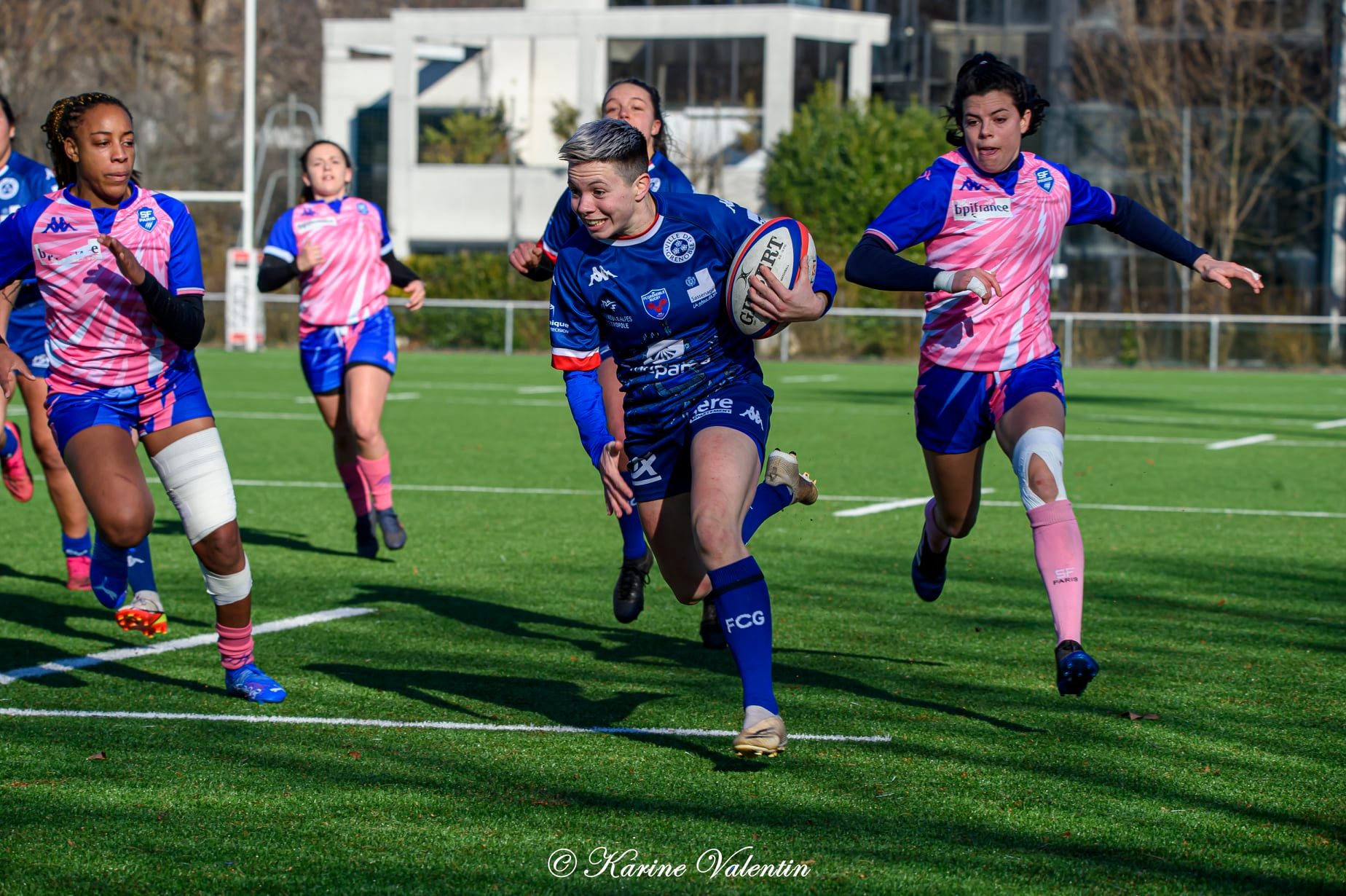 Asma ASSOUMANE - Oceane BUISSON -  FC Grenoble Rugby - Stade Français - Rugby - FC Grenoble Vs Stade Français (#AmznesVsPinkRckts2022) Photo by: Karine Valentin | Siuxy Sports 2022-01-16