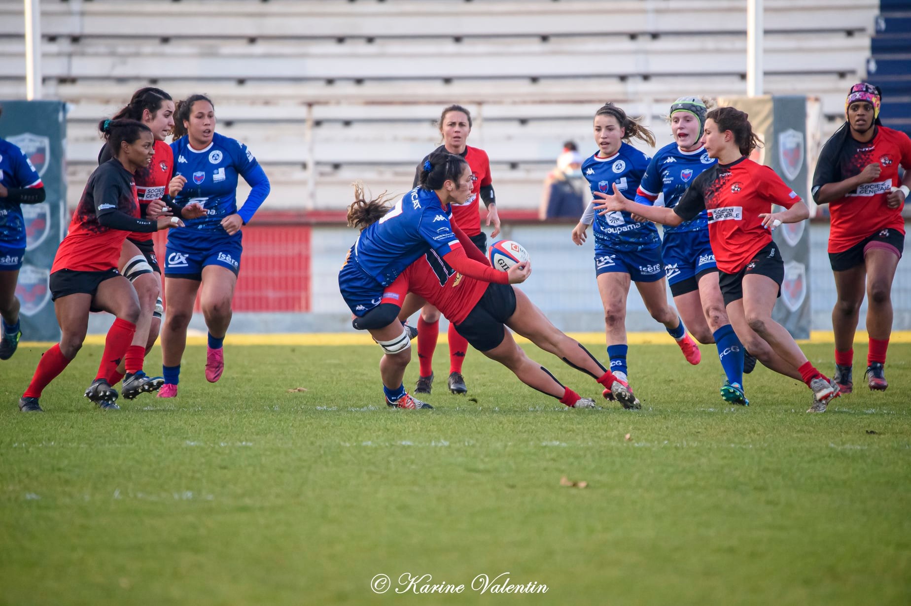 Alexandra CHAMBON - Téani FELEU -  FC Grenoble Rugby - AC Bobigny 93 Rugby - Rugby -  (#GrenobleVsBobigny2021Dec) Photo by: Karine Valentin | Siuxy Sports 2021-12-21
