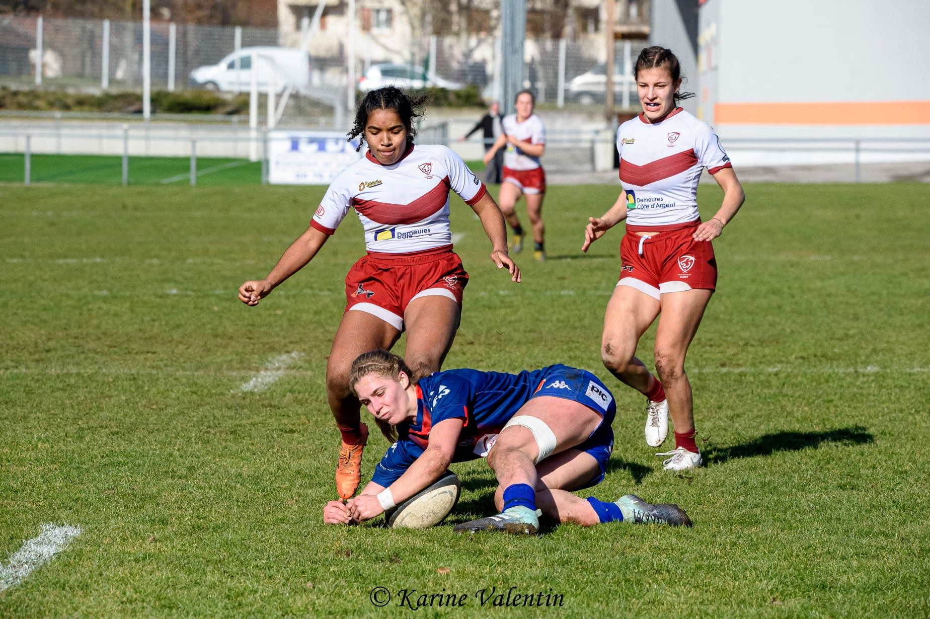 Léa GBAMY - Louise LAVABRE -  FC Grenoble Rugby - Stade Bordelais - Rugby - FC Grenoble VS Stade Bordelais (#GrenobleSBordelais2021jan) Photo by: Karine Valentin | Siuxy Sports 2021-01-31
