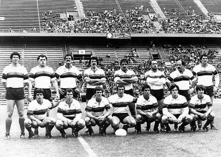 Jorge ALLEN - Eliseo Nicolas BRANCA - Diego CUESTA SILVA - Fabio GÓMEZ - Rafael MADERO - Fernando MOREL - Hugo PORTA - Gabriel TRAVAGLINI - Fabián TURNES -  Seleccionado de Buenos Aires -  - Rugby - Equipo de 1983 () Photo by:  | Siuxy Sports 1983-11-01