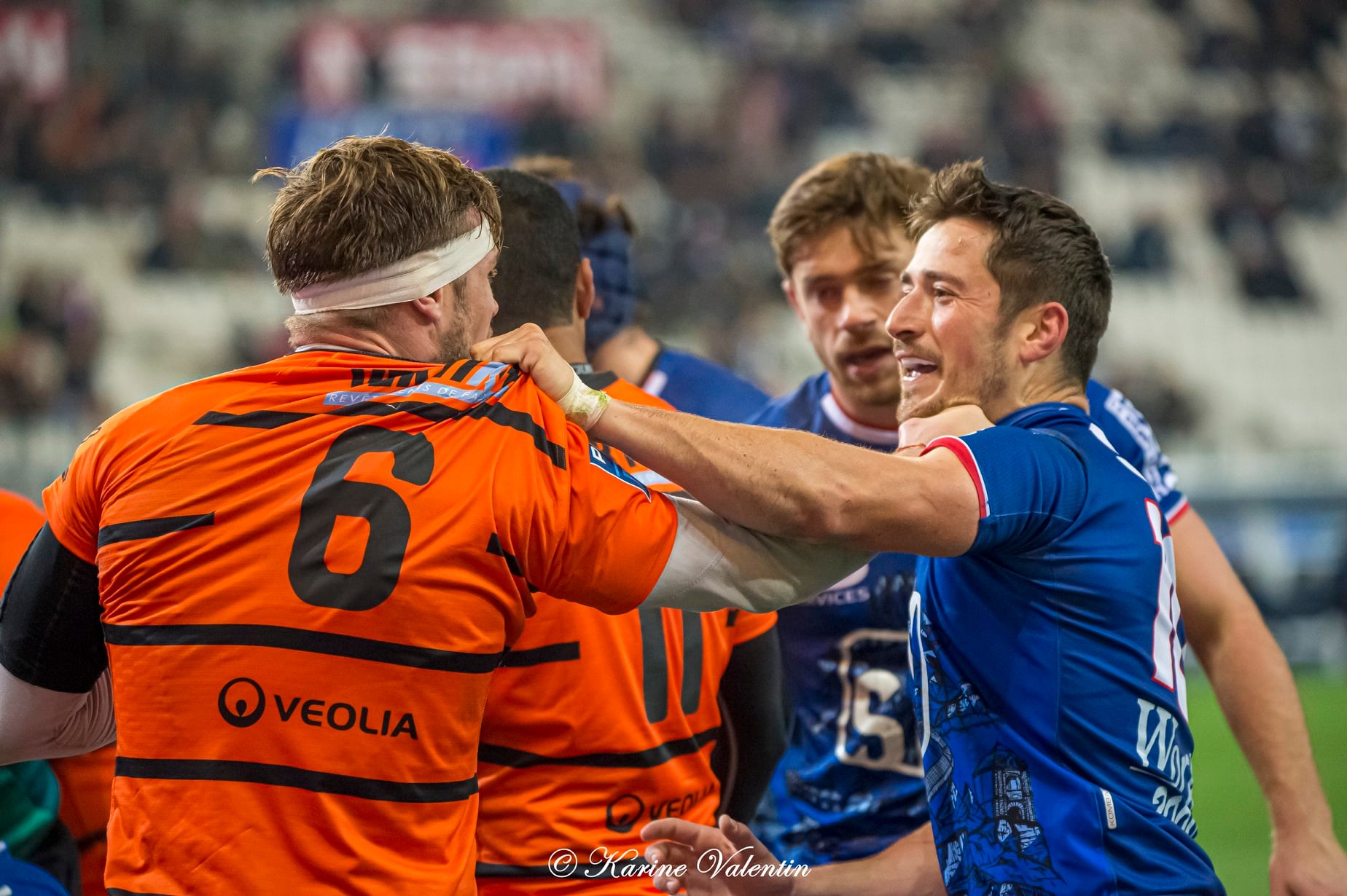Thomas FORTUNEL - Corentin GLENAT -  FC Grenoble Rugby - Racing Club Narbonnais - Rugby -  (#GrenobleVsNarbonne2021Nov) Photo by: Karine Valentin | Siuxy Sports 2021-11-26