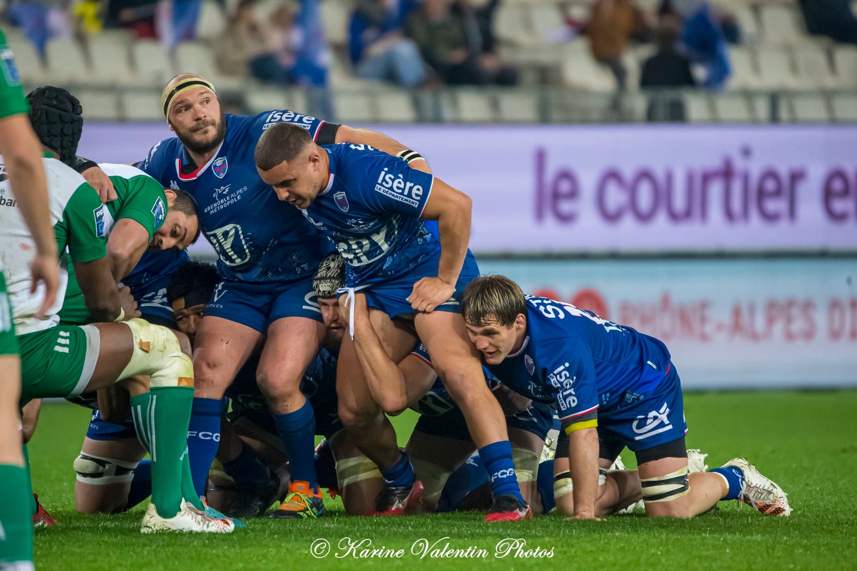 Jean-Charles ORIOLI - Marnus SCHOEMAN -  FC Grenoble Rugby - US Montauban - Rugby - FC Grenoble (22) vs (21) US Montauban - 2022  (#FCGvsUSM2022avr) Photo by: Karine Valentin | Siuxy Sports 2022-04-08
