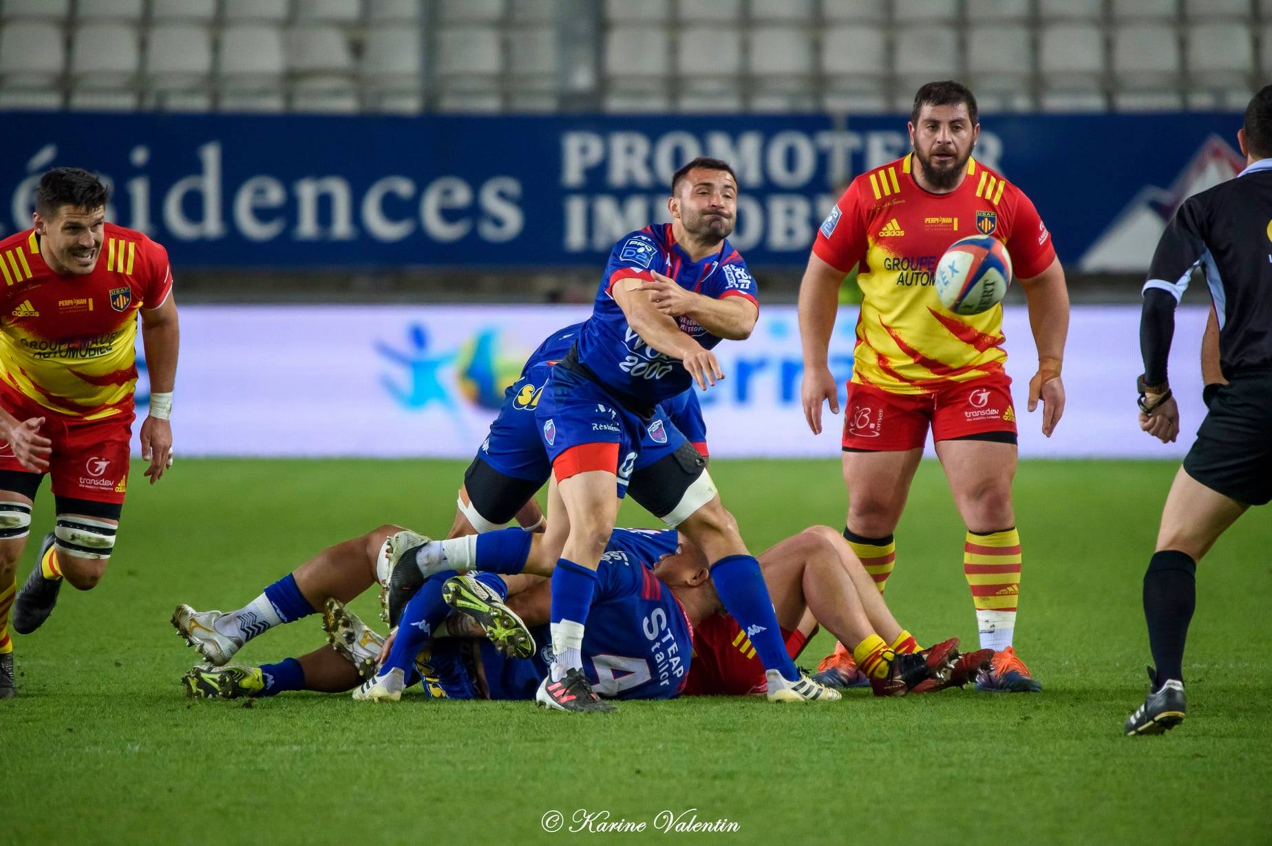 Alan BRAZO - Eric ESCANDE - Davit KUBRIASHVILI -  FC Grenoble Rugby - US Arlequins Perpignanais - Rugby - Grenoble Vs Perpignan (#FCGvsUSAPmar2021) Photo by: Karine Valentin | Siuxy Sports 2021-03-25