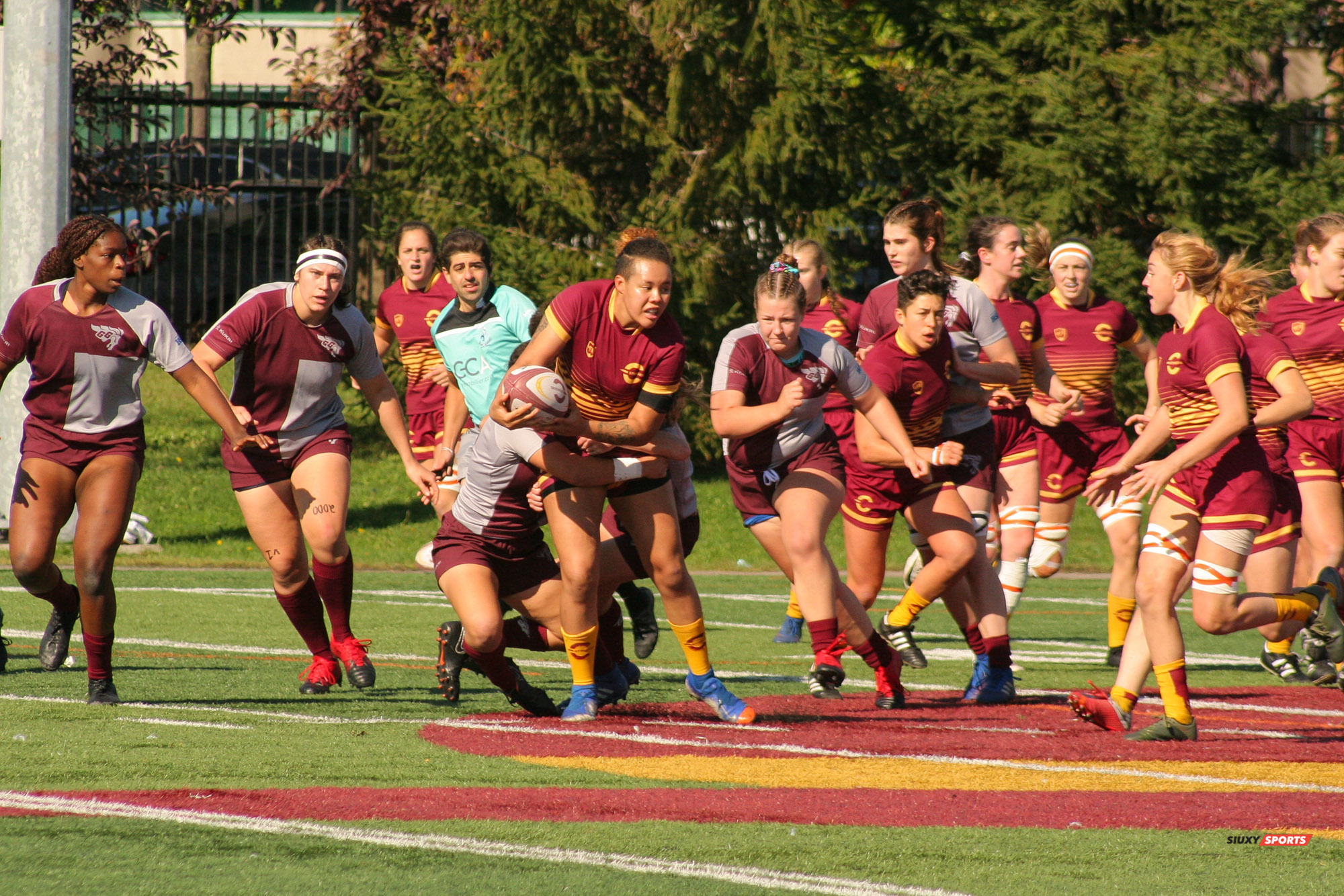 Emma GALLAGHER - Camryn HOLLAND - Ambre MAH-FIFI - Alec MONTEALEGRE -  Université Concordia - Université Ottawa - Rugby -  (#ConcordiaVsOttawa2021w) Photo by:  | Siuxy Sports 2021-10-17
