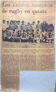 Los Tordos, campeón de rugby en quinta
