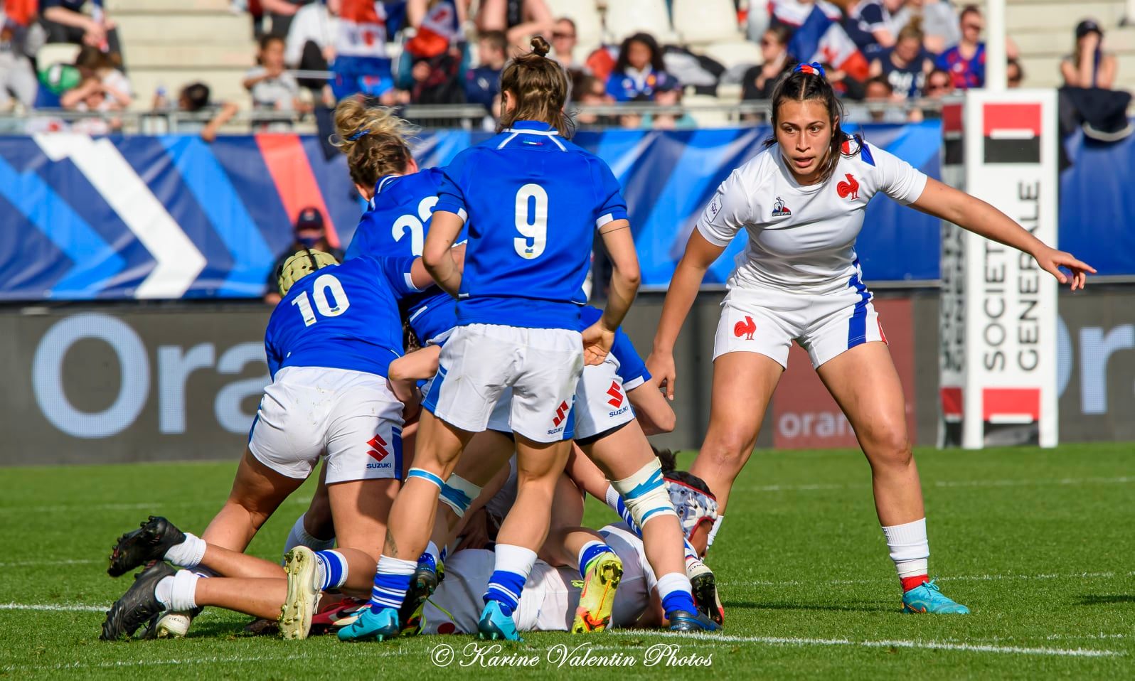 Manaé FELEU -  Équipe de France de rugby à XV - Nazionale di rugby a 15 dell'Italia - Rugby - France (39) vs Italie (6) - 6N fém. (#FranceVsItalie6Nfem2022) Photo by: Karine Valentin | Siuxy Sports 2022-03-27
