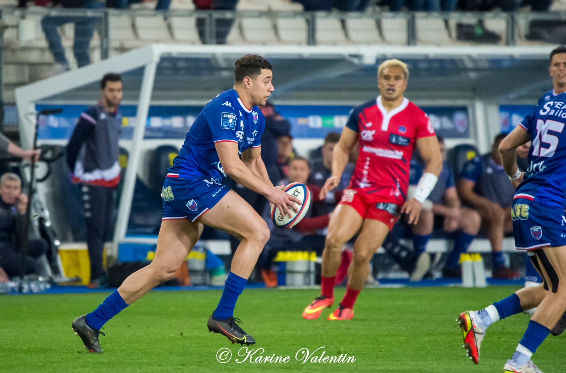 Karim QADIRI -  FC Grenoble Rugby - Stade Aurillacois - Rugby - FC Grenoble Rugby vs Stade Aurillacois - 2022 (#FCGvsSA2022R02) Photo by: Karine Valentin | Siuxy Sports 2022-02-18
