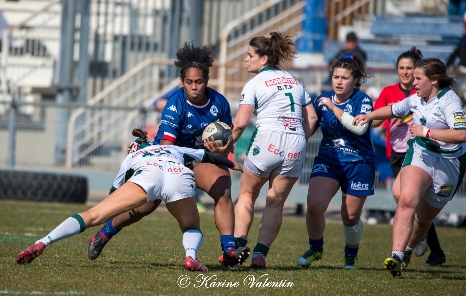 Makarita BALEINAGODO - Valentine GUILLET -  FC Grenoble Rugby - Section Paloise - Rugby - Grenoble Amazones vs PAU Lons (#FCGVsSectPaloise2022) Photo by: Karine Valentin | Siuxy Sports 2022-03-06