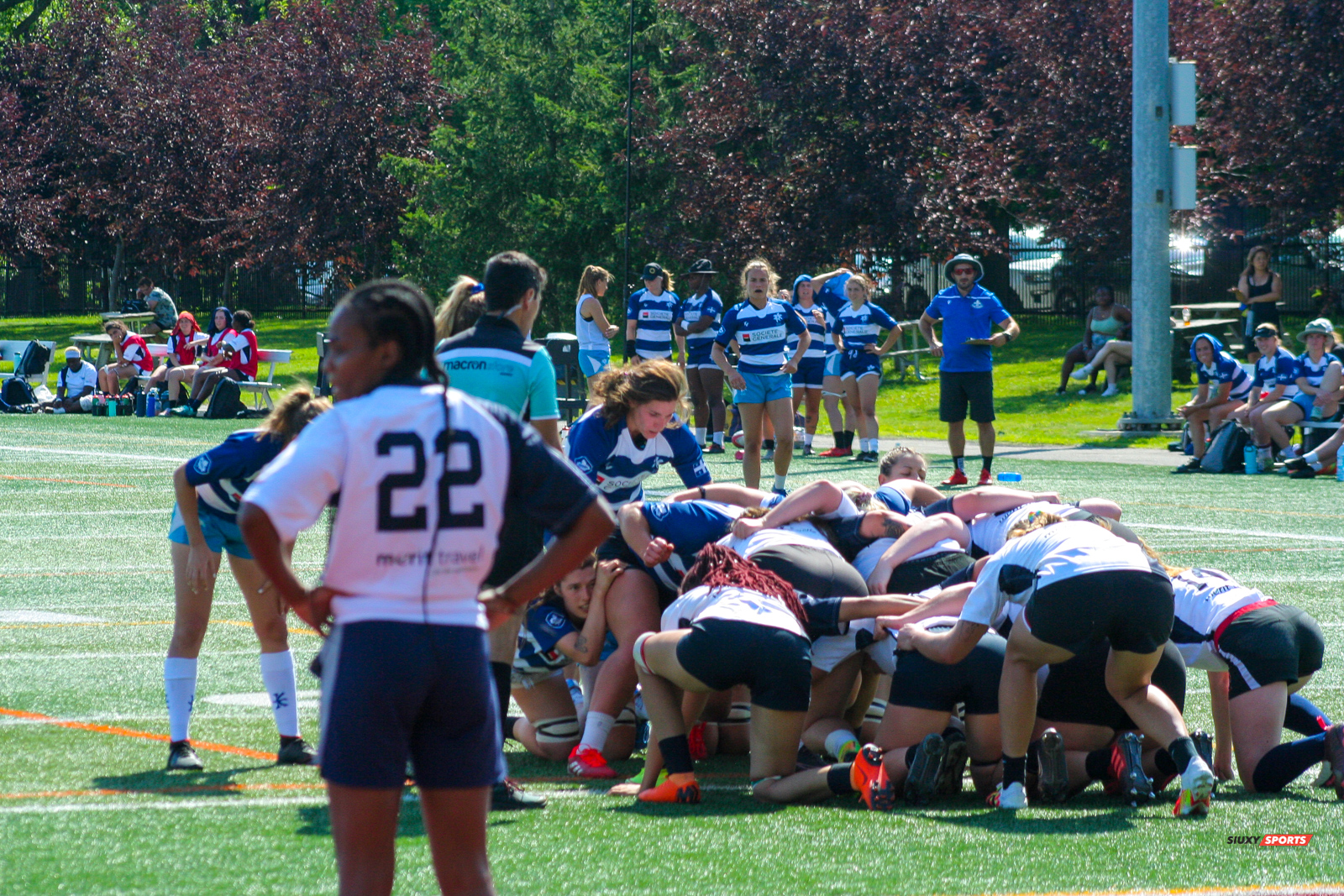  Équipe féminine - Rugby Québec - Ontario Blues (w) - Rugby -  (#RUGBYFEMQCVON2022REELA2) Photo by: Thomas Alem-Lebel | Siuxy Sports 2022-07-02