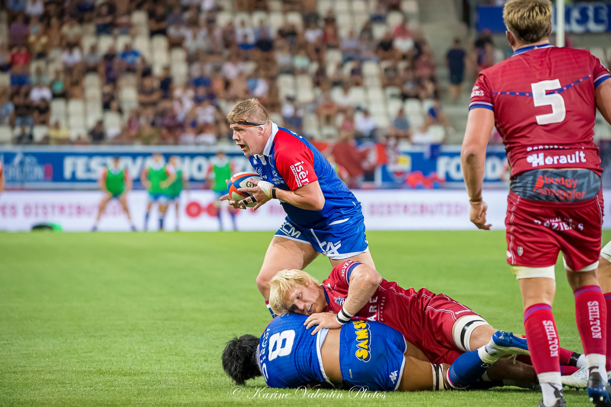  FC Grenoble Rugby - AS Béziers Hérault - Rugby - FC GRENOBLE RUGBY (19) VS (15) AS BÉZIERS HÉRAULT (#FCGvsASBHaou2022) Photo by: Karine Valentin | Siuxy Sports 2022-08-26
