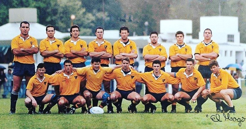 Guillermo ANGAUT - Germán LLANES - Cristian MENDY -  La Plata Rugby Club -  - Rugby - Equipo de 1995 (Campeones, tras vencer a Olivos en el Club por 51 a 17) Photo by:  | Siuxy Sports 1995-08-12