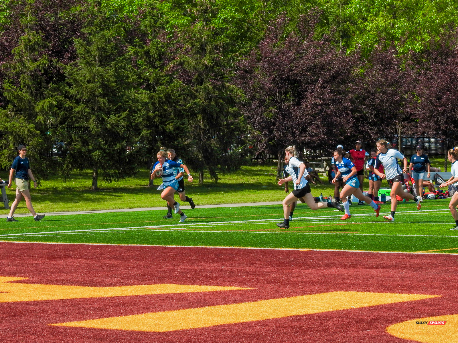  Équipe féminine - Rugby Québec - Ontario Blues (w) - Rugby - RUGBY QUÉBEC (96) VS (0) ONTARIO BLUES - RUGBY FÉMININ XV SR - REEL A1 (#RugbyFemQCvON2022ReelA1) Photo by: Emilie Alchourron | Siuxy Sports 2022-07-02