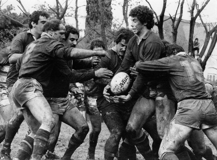 Eliseo Nicolas BRANCA - Andres COURREGES - Gabriel TRAVAGLINI -  Club Atlético de San Isidro - San Isidro Club - Rugby - CASI SIC 1984 () Photo by:  | Siuxy Sports 1984-06-01