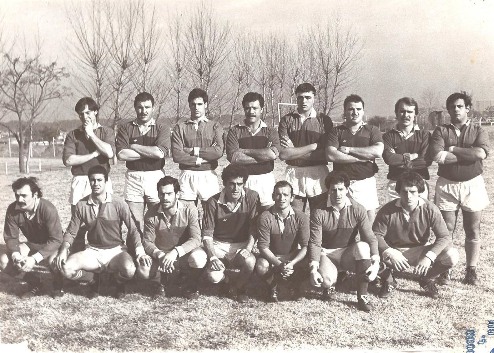 Fernando CARLUCCIO - Alberto COPERTINI - Agustin COSCIA - Luis DIZ - Gerardo GAGNETEN - Martín LOMBARDERO - Guillermo PEDRAZZINI - Gerardo PEMAN - Martin RATTO - x REIGOSA - Juan José ROVERE -  Asociación Deportiva Francesa -  - Rugby - Mezcla dos de las camadas más importantes de las primeras juveniles del club () Photo by:  | Siuxy Sports 1985-06-01