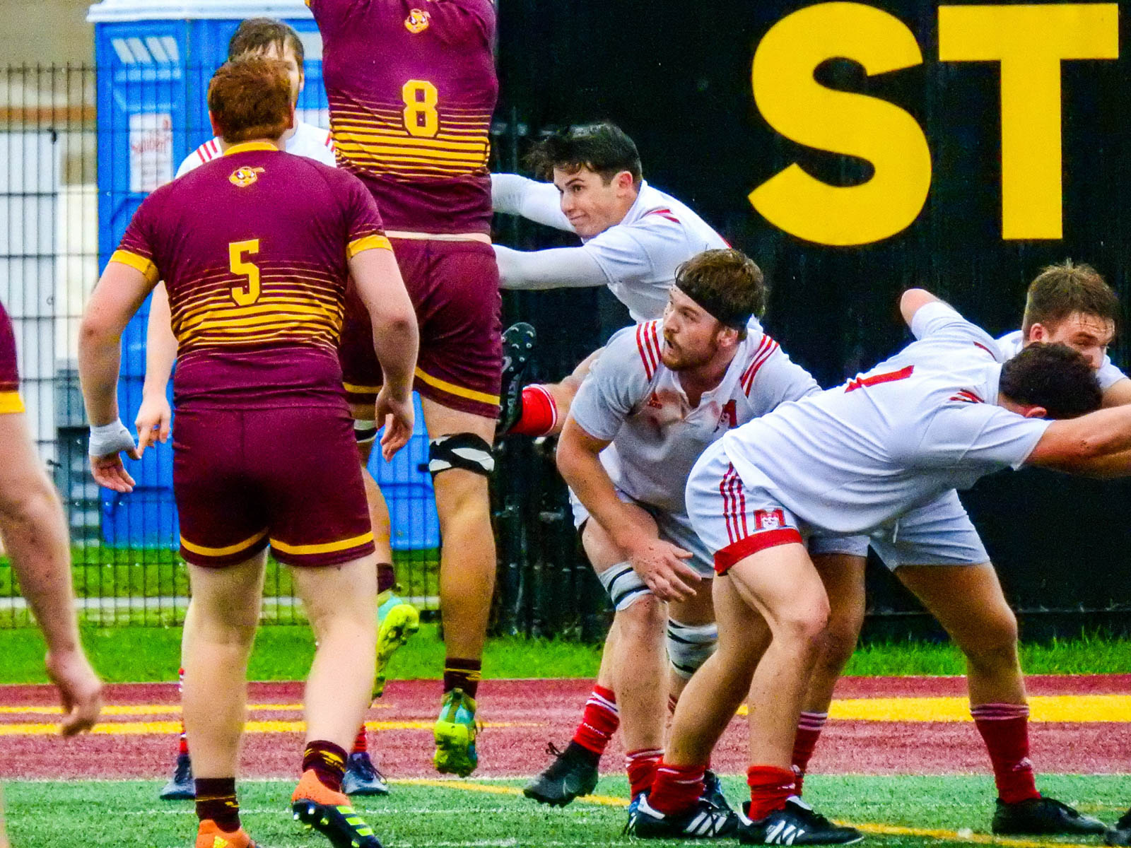 Thomas ARTMANN - Owen CUMMING - Ian MCDOWELL - Tye WALLACE -  Université Concordia - Université McGill - Rugby -  (#ConcordiaVsMcGill2021) Photo by:  | Siuxy Sports 2021-10-02