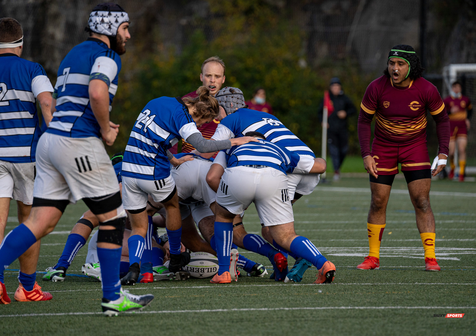 Mohamed ALMOALLIM - Romain SAUVÉ -  Université de Montréal - Université Concordia - Rugby -  (#UdeMvsConcordia2021M) Photo by:  | Siuxy Sports 2021-10-23