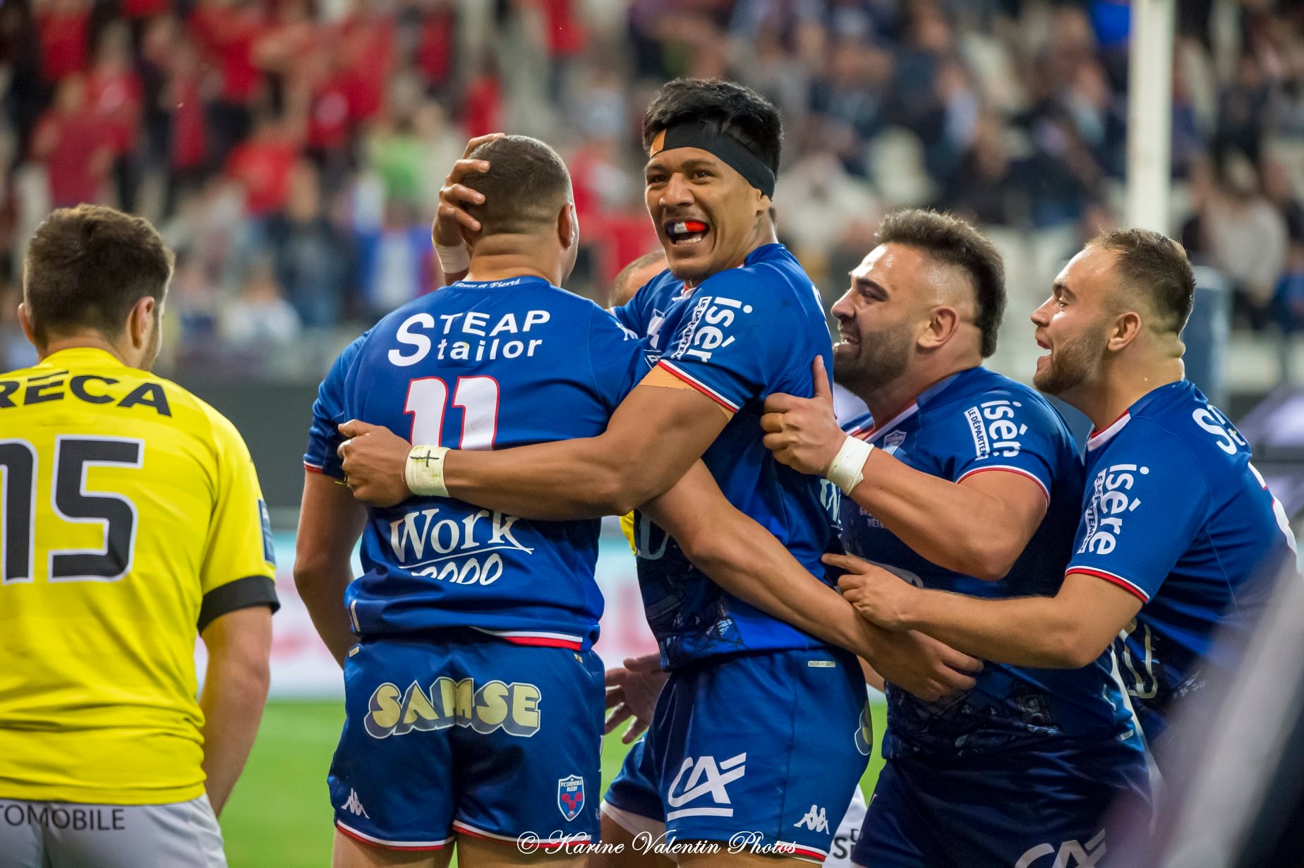 Karim QADIRI - Zurab ZHVANIA -  FC Grenoble Rugby - US Carcassonne - Rugby - Grenoble (28) vs (23) Carcassonne (#FCGRvsUSC2022) Photo by: Karine Valentin | Siuxy Sports 2022-04-22