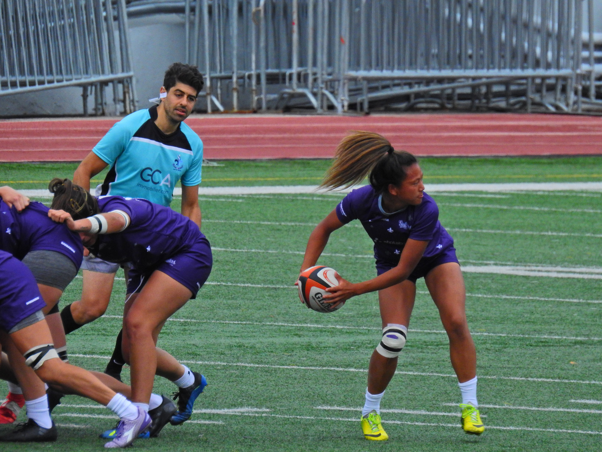Alec MONTEALEGRE - Kayla OUELLET -  Bishop's University -  - Rugby -  (#McGillvsBishopsW) Photo by:  | Siuxy Sports 2021-09-11