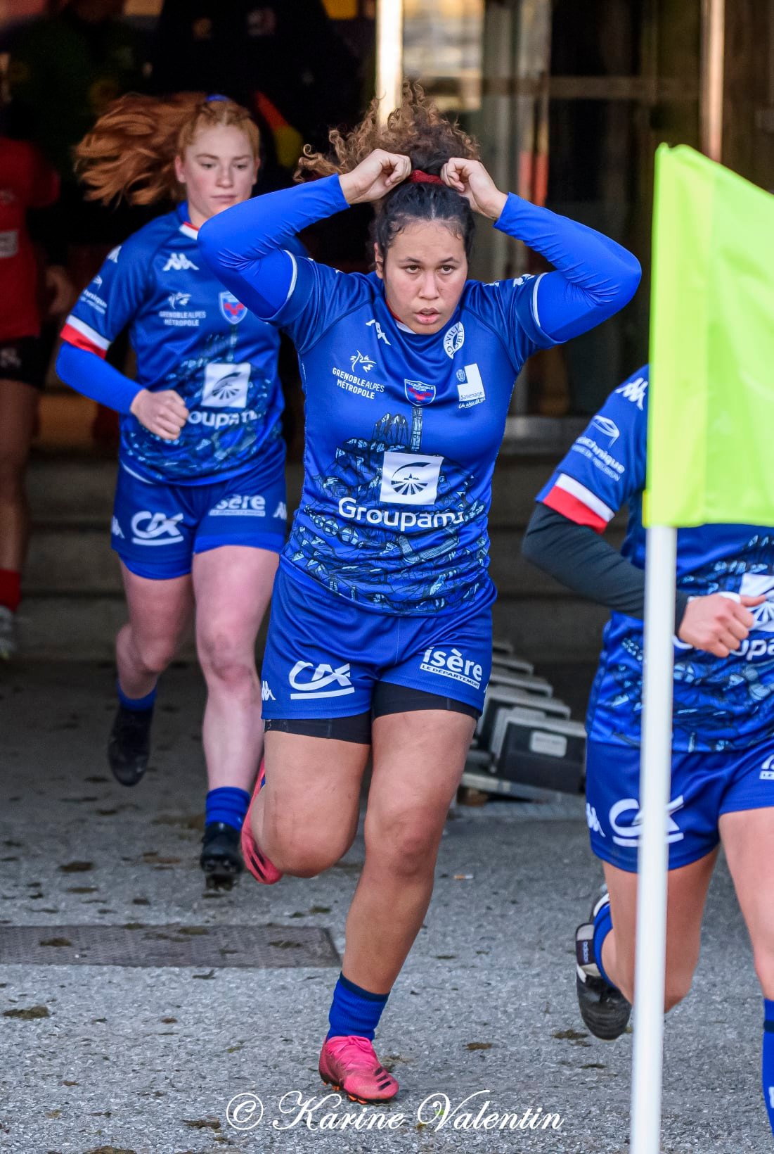 Téani FELEU - Shanone VAN PEUTER -  FC Grenoble Rugby -  - Rugby -  (#GrenobleVsBobigny2021Dec) Photo by: Karine Valentin | Siuxy Sports 2021-12-21
