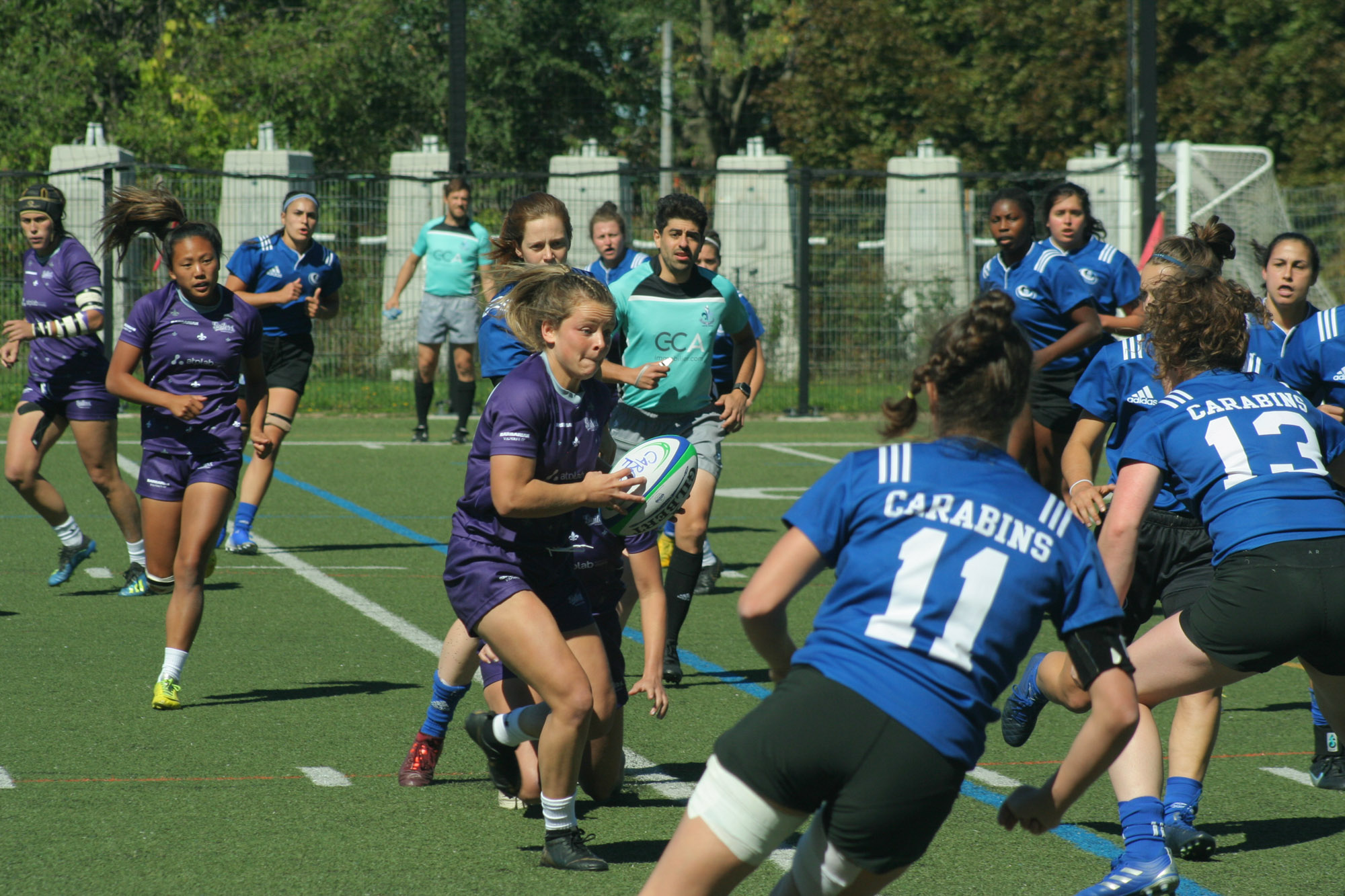 James ACKER - Samantha ALBERT - Rosalie AUTHIER - Marie-Éve BÉLANGER - Pénélope DESJARDINS - Valérie LANGEVIN - Savannah LEROUX - Gracia MAMPUYA - Alec MONTEALEGRE - Pauline MOUSSA - Kayla OUELLET -  Université de Montréal - Bishop's University - Rugby -  (#UdeMvsBishopW2021) Photo by:  | Siuxy Sports 2021-09-19