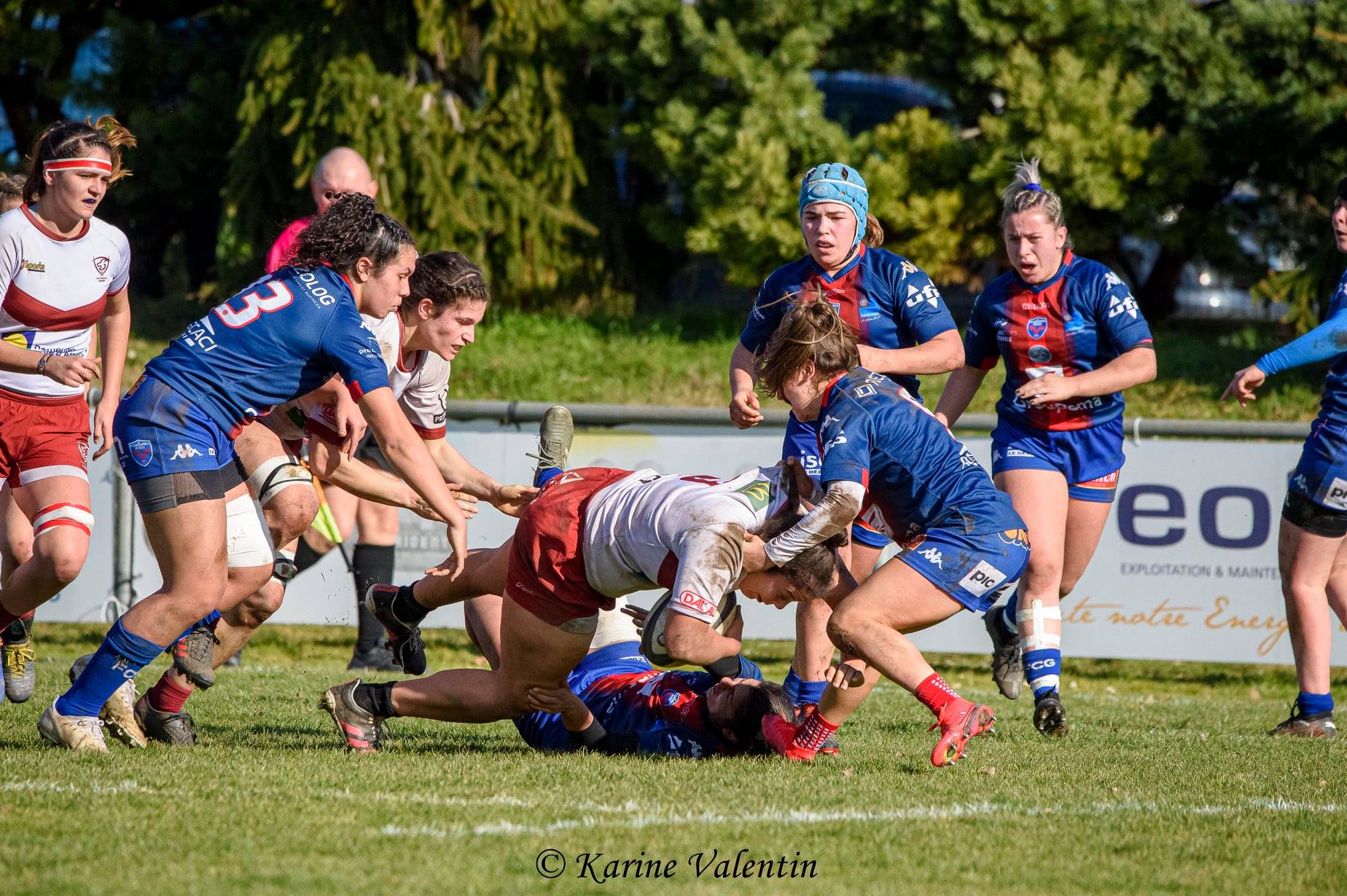 Juliette BLOUIN - Julia TURC -  FC Grenoble Rugby - Stade Bordelais - Rugby - FC Grenoble VS Stade Bordelais (#GrenobleSBordelais2021jan) Photo by: Karine Valentin | Siuxy Sports 2021-01-31