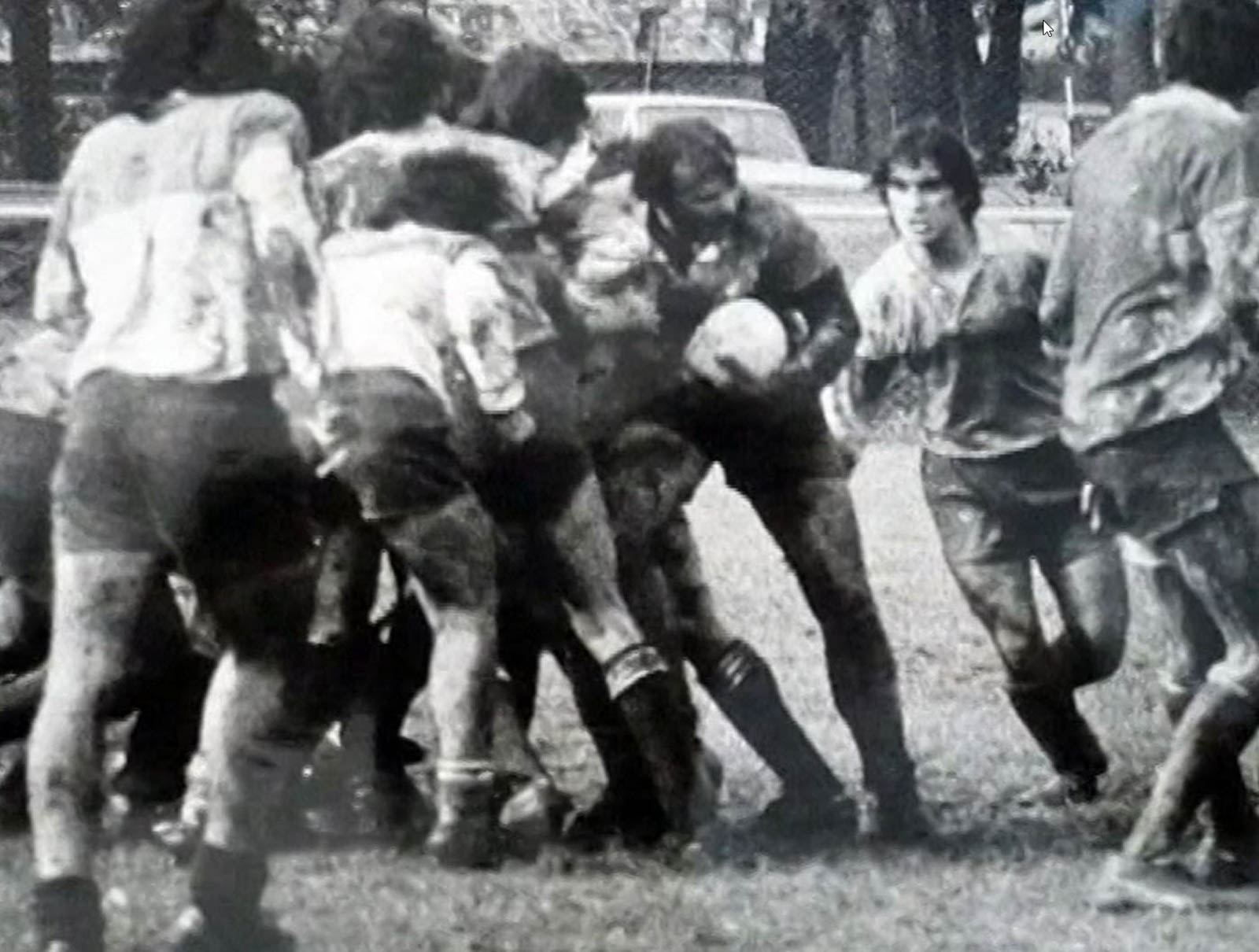 Juan Pablo WILLMOTT -  Los Cedros - Sociedad Hebraica Argentina - Rugby - Listos para arrancar después de ganar el maul (#AscensoCedros1983) Photo by:  | Siuxy Sports 1983-10-01