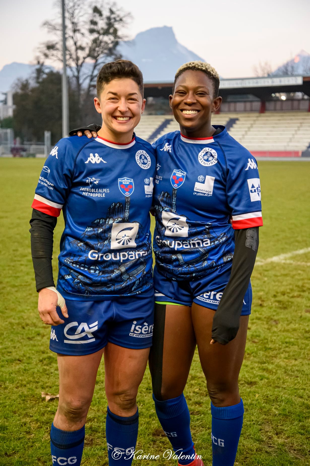 Emma GALLAGHER - Tatiana JOSEPH -  FC Grenoble Rugby -  - Rugby -  (#GrenobleVsBobigny2021Dec) Photo by: Karine Valentin | Siuxy Sports 2021-12-21