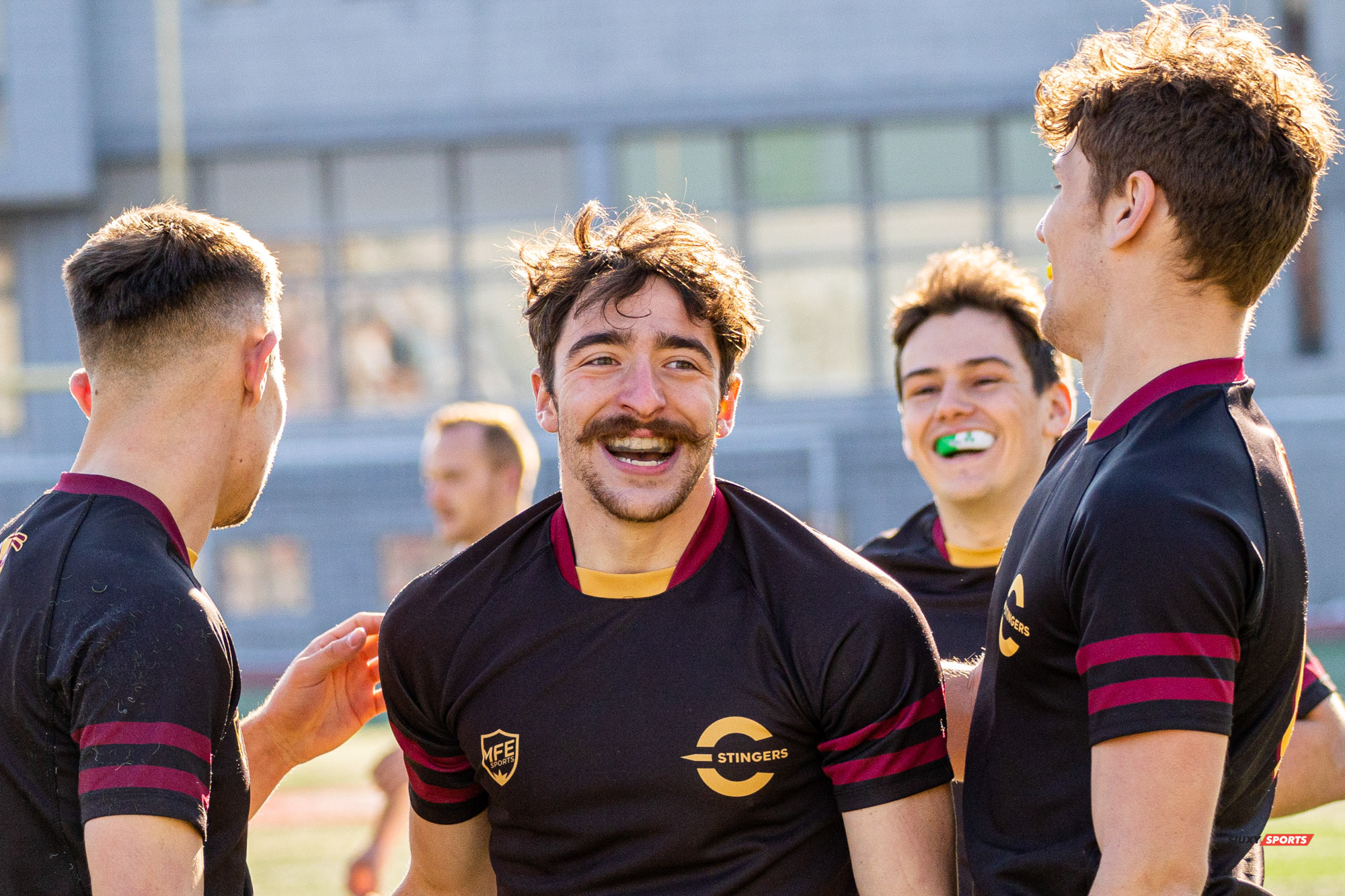Stanislas BLAZKOWSKI - Sean D'ALESIO - Ben LAURIN - Alex MCNICHOLL -  Université Concordia -  - Rugby -  (#McGillvsConcordiaFinalsM) Photo by:  | Siuxy Sports 2021-11-06