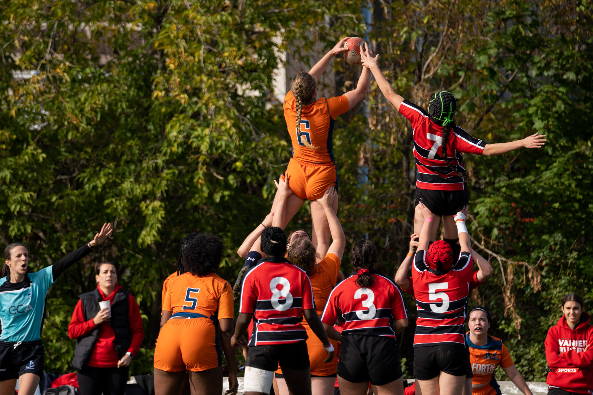 Nao LALANCETTE - Alexandra OLSHEFSKY -  Cégep Vanier - Cégep André Laurendeau - Rugby -  (#VanierVsAL2021F) Photo by:  | Siuxy Sports 2021-10-24