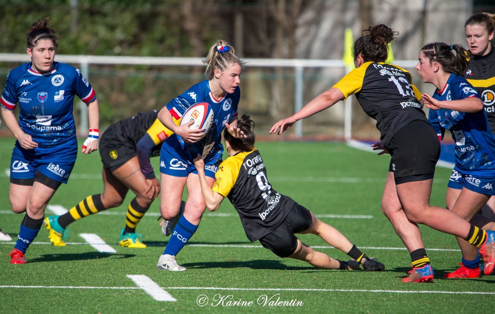 Aude CONSTANS - Coraline DURET -  FC Grenoble Rugby - Stade Olympique de Chambéry rugby - Rugby - FC Grenoble (76-7) SOC Rugby - Féd1 (#AmazonesVsSOC2022) Photo by: Karine Valentin | Siuxy Sports 2022-02-27
