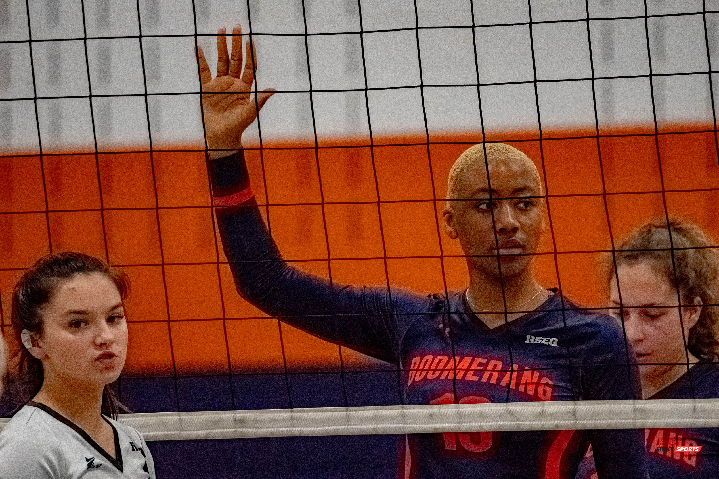Nataïca BLAISE - Marianne OUELLETTE -  Cégep André Laurendeau - Cégep Marie-Victorin - Volleyball -  (#VolleyFemCALvsCMV) Photo by:  | Siuxy Sports 2021-11-22