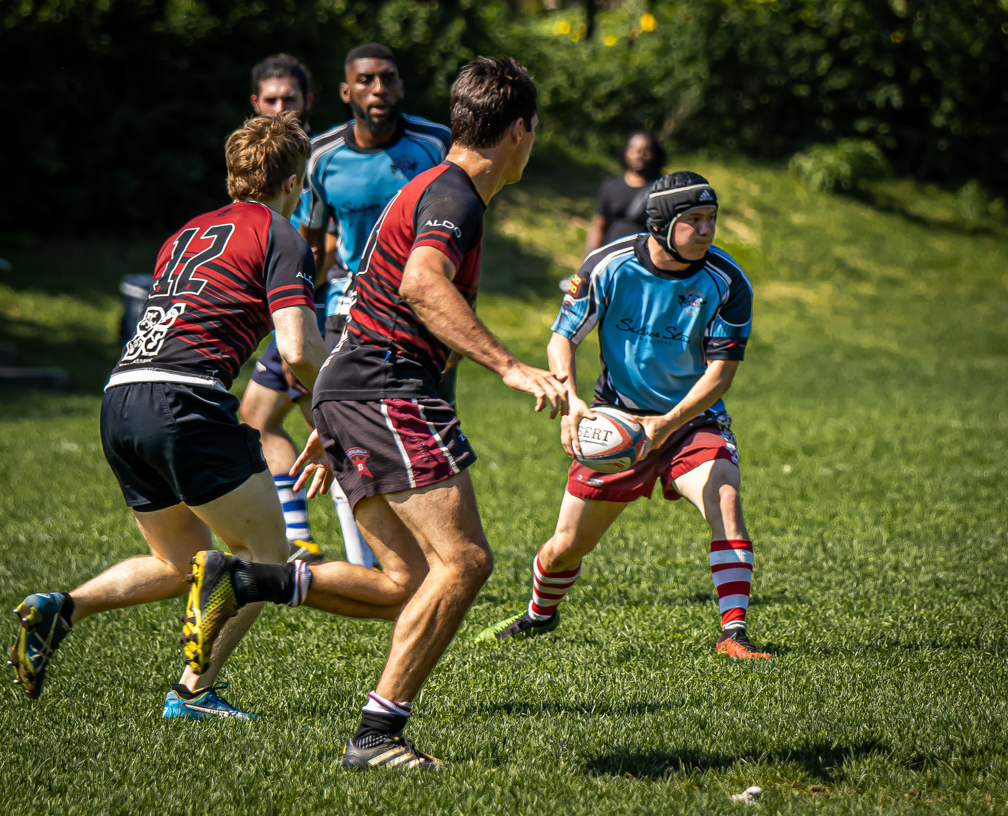 Jordon GOMES - Yann NOPIEYIE -  Westmount Rugby Club - Montreal Wanderers Rugby Football Club - Rugby - WESTMOUNT RC VS WANDERERS RFC - M1 - REEL C (#WestWand2022M1RC) Photo by: Rakeem Bien-Aimé | Siuxy Sports 2022-06-25