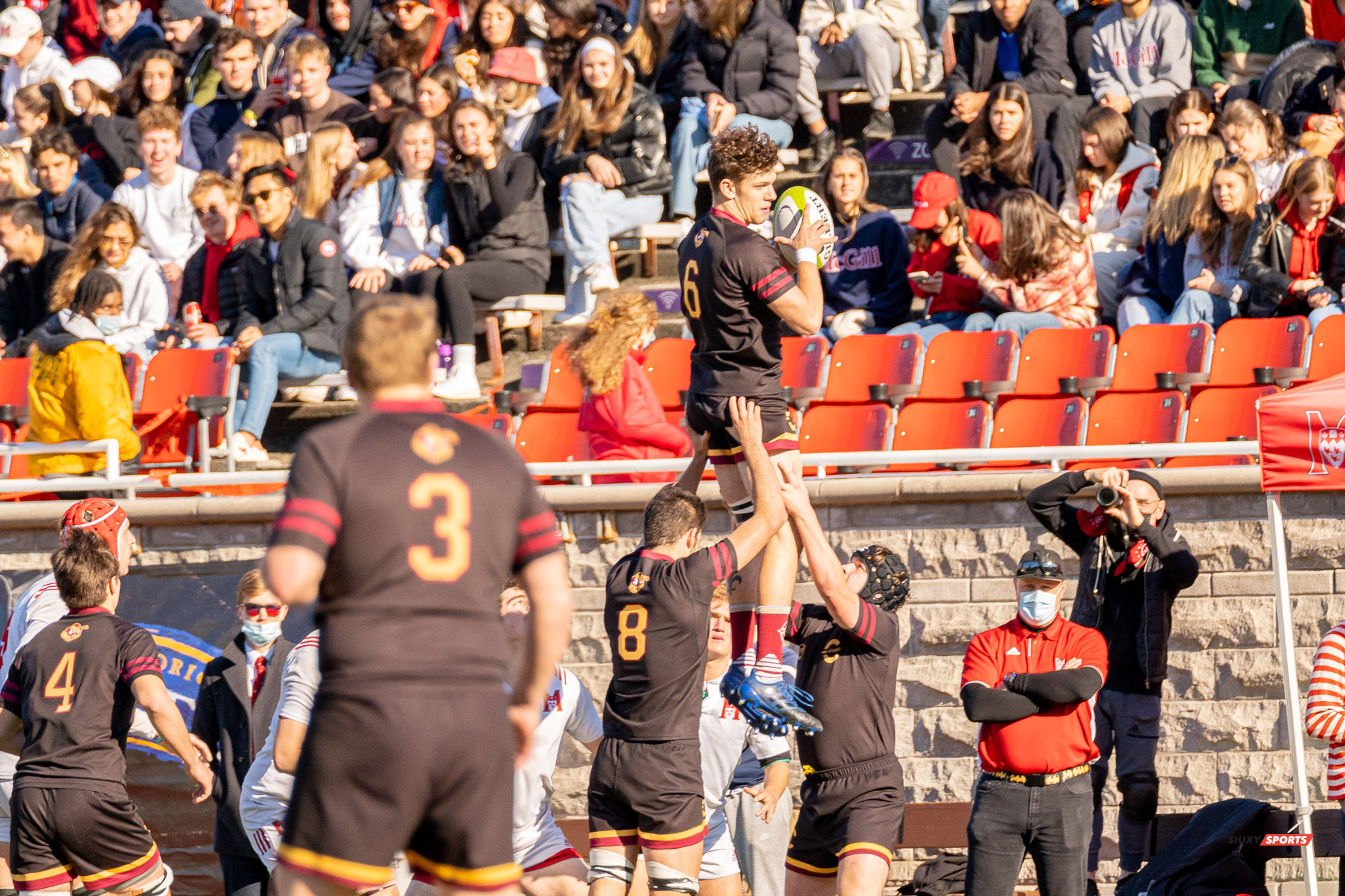 Thomas ARTMANN - Victor DION - Ben LAURIN -  Université Concordia -  - Rugby -  (#McGillvsConcordiaFinalsM) Photo by:  | Siuxy Sports 2021-11-06