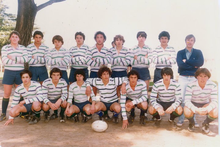Mariano BARBARESI - Fernando FERRARI - Javier FIGOLA - Jorge GOLUZZIO - Fernando MUDROVICI - Fernando PATERNOSTRO - Martin RIMOLDI - Victor SANEMETERIO - Mauricio ZANATTA - Javier ZAUS -  Club San Fernando -  - Rugby - 1985 ? () Photo by:  | Siuxy Sports 1985-06-01