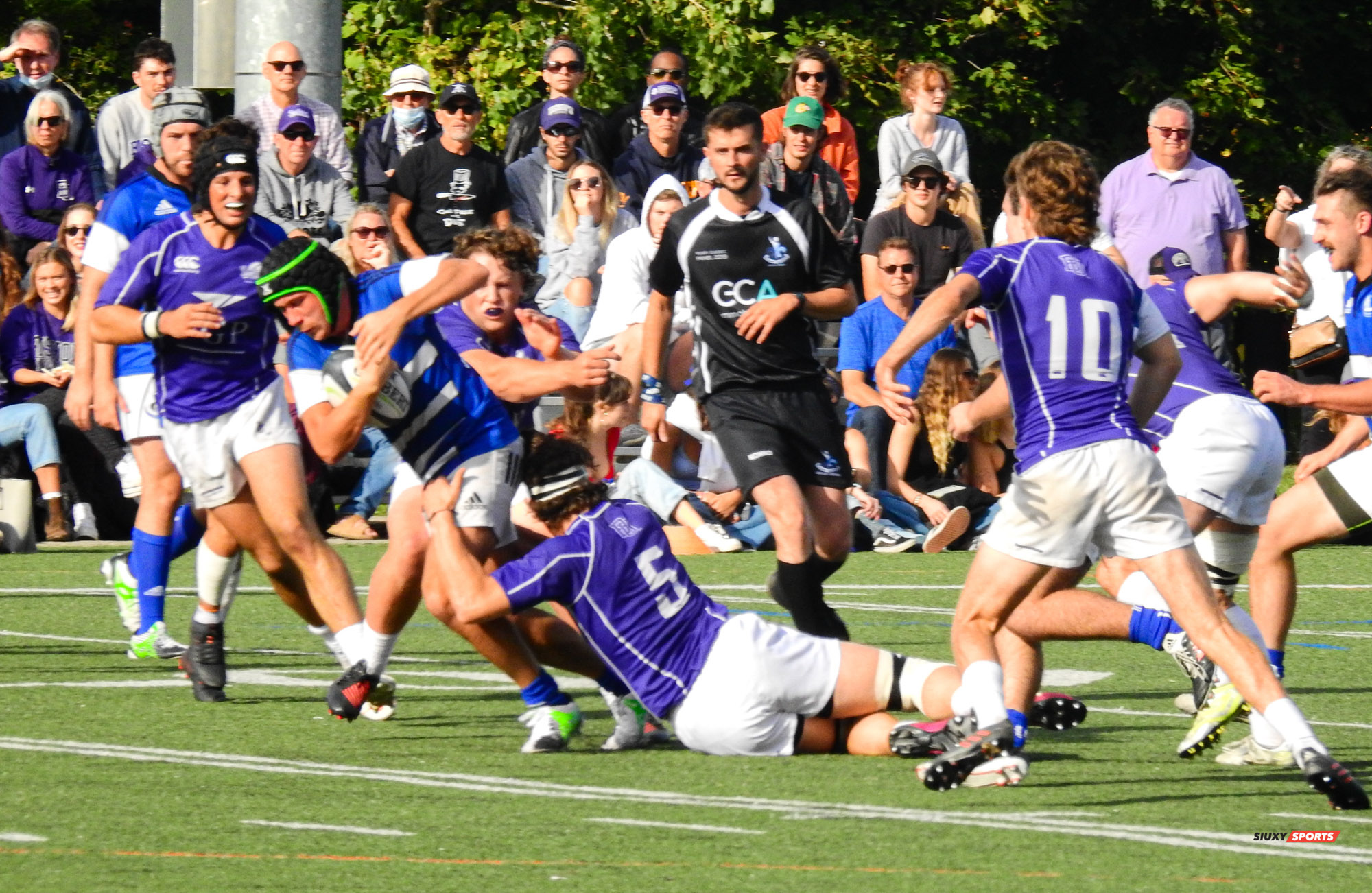 Jean-François BLANCHETTE - Jack PAGE - Matthew SHUFELT -  Université de Montréal - Bishop's University - Rugby -  (#UdeMvsBishopM2021) Photo by:  | Siuxy Sports 2021-10-09