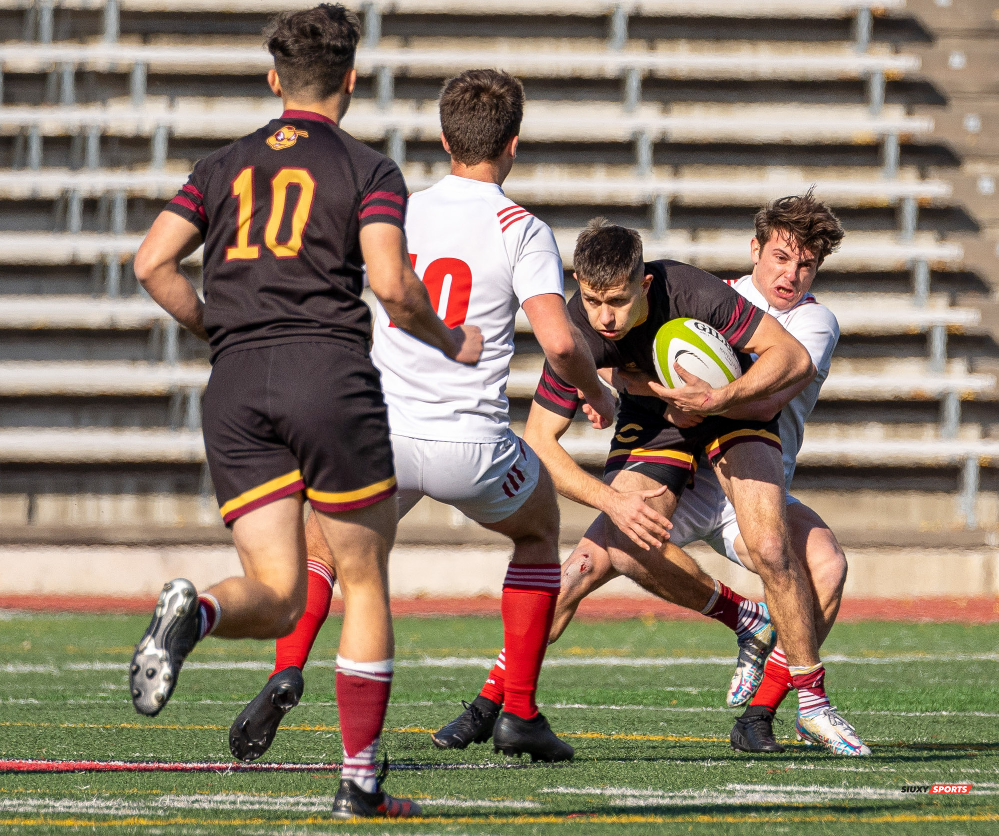Stanislas BLAZKOWSKI - Luca MILNE - Maxime RIEUF -  Université McGill - Université Concordia - Rugby -  (#McGillvsConcordiaFinalsM) Photo by:  | Siuxy Sports 2021-11-06