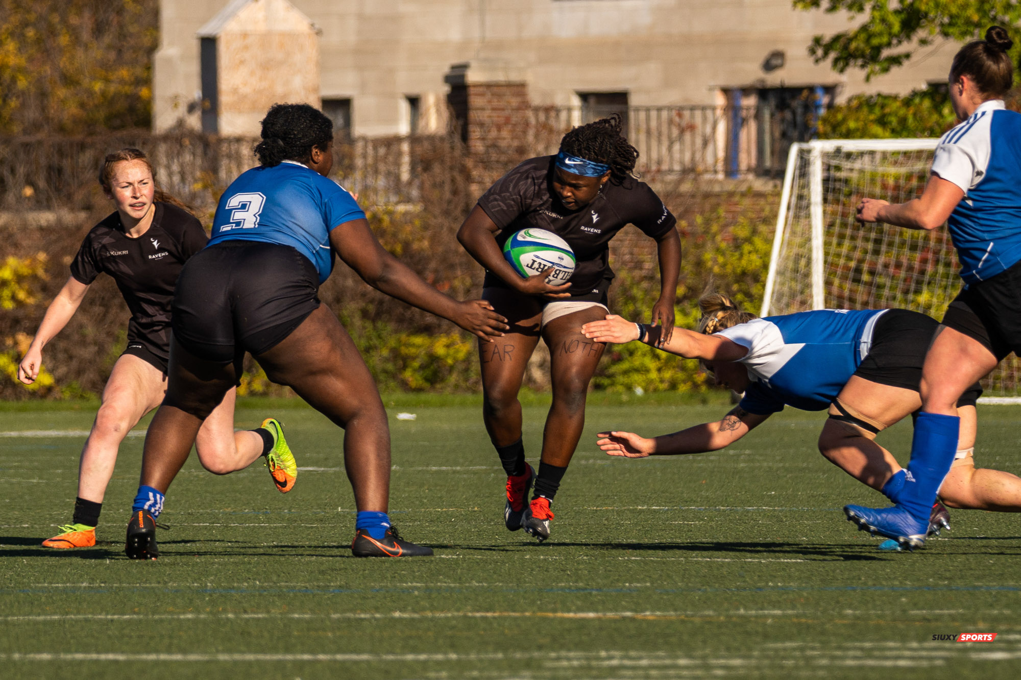 Maya AGYEKUM - Samantha ALBERT - Alison JEFFREY - Joleen MASON - Lauryn WALKER -  Université de Montréal - Université Carleton - Rugby -  (#3UdeMvsCarletonF) Photo by:  | Siuxy Sports 2021-11-07
