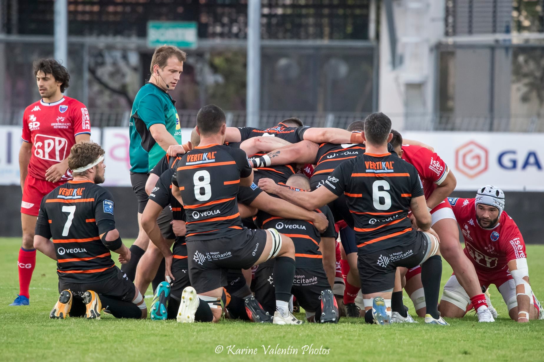 Steeve BLANC-MAPPAZ - Felipe EZCURRA -  Racing Club Narbonnais - FC Grenoble Rugby - Rugby - Narbonne (32) vs (32) Grenoble - 2022 (#NarbonneVsGrenoble2022) Photo by: Karine Valentin | Siuxy Sports 2022-04-15