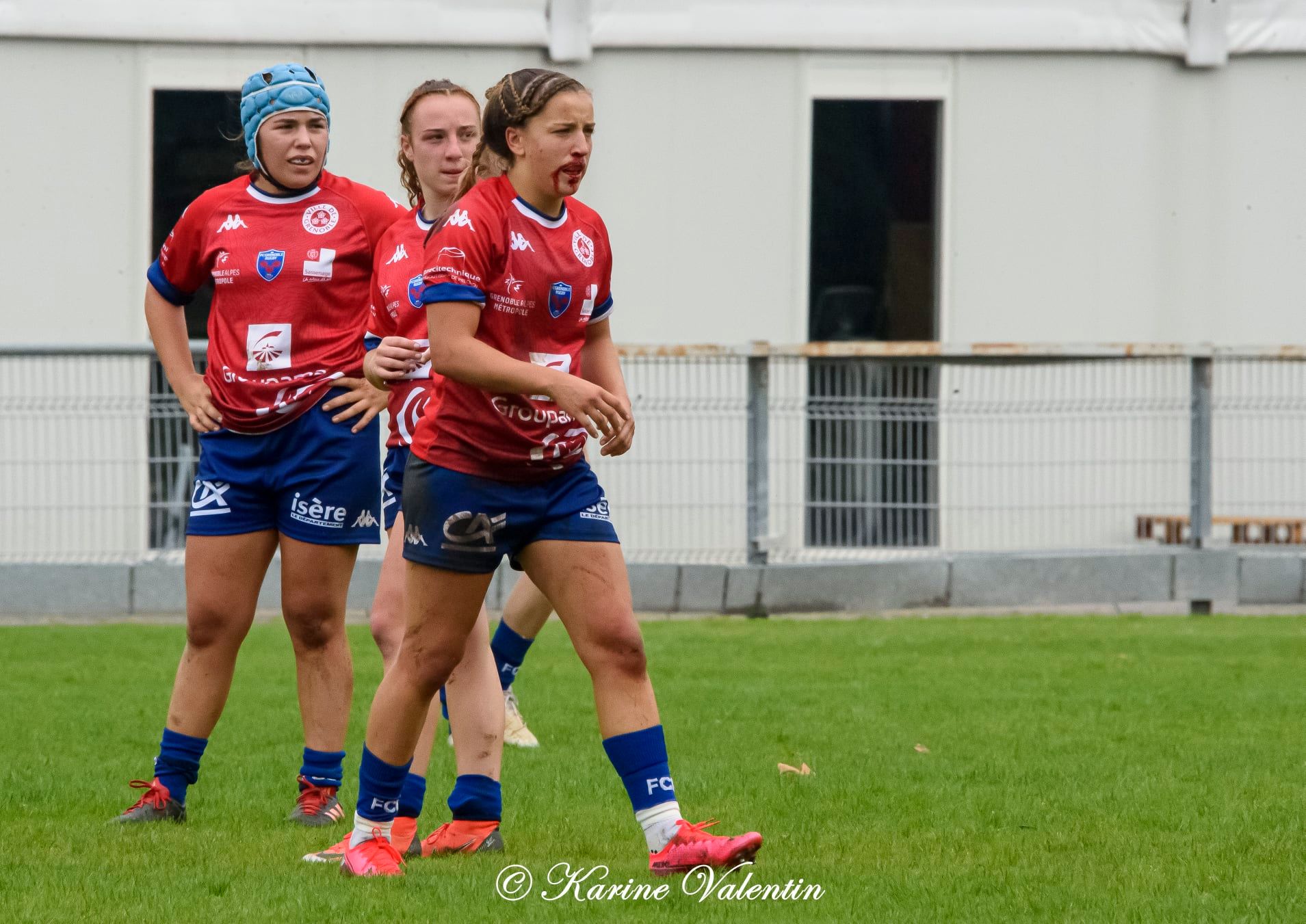 Alexandra CHAMBON - Florine THIRON - Julia TURC -  FC Grenoble Rugby -  - Rugby - FC Grenoble VS Toulouse (#GrenobleVsToulouse2021sep) Photo by: Karine Valentin | Siuxy Sports 2021-09-26