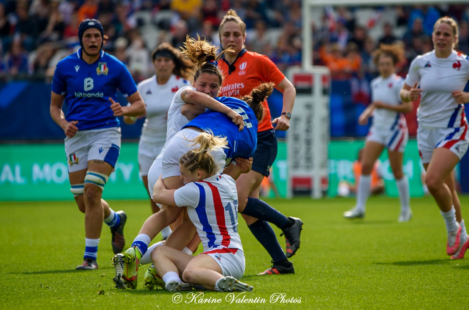 Alexandra CHAMBON -  Équipe de France de rugby à XV - Nazionale di rugby a 15 dell'Italia - Rugby - France (39) vs Italie (6) - 6N fém. (#FranceVsItalie6Nfem2022) Photo by: Karine Valentin | Siuxy Sports 2022-03-27