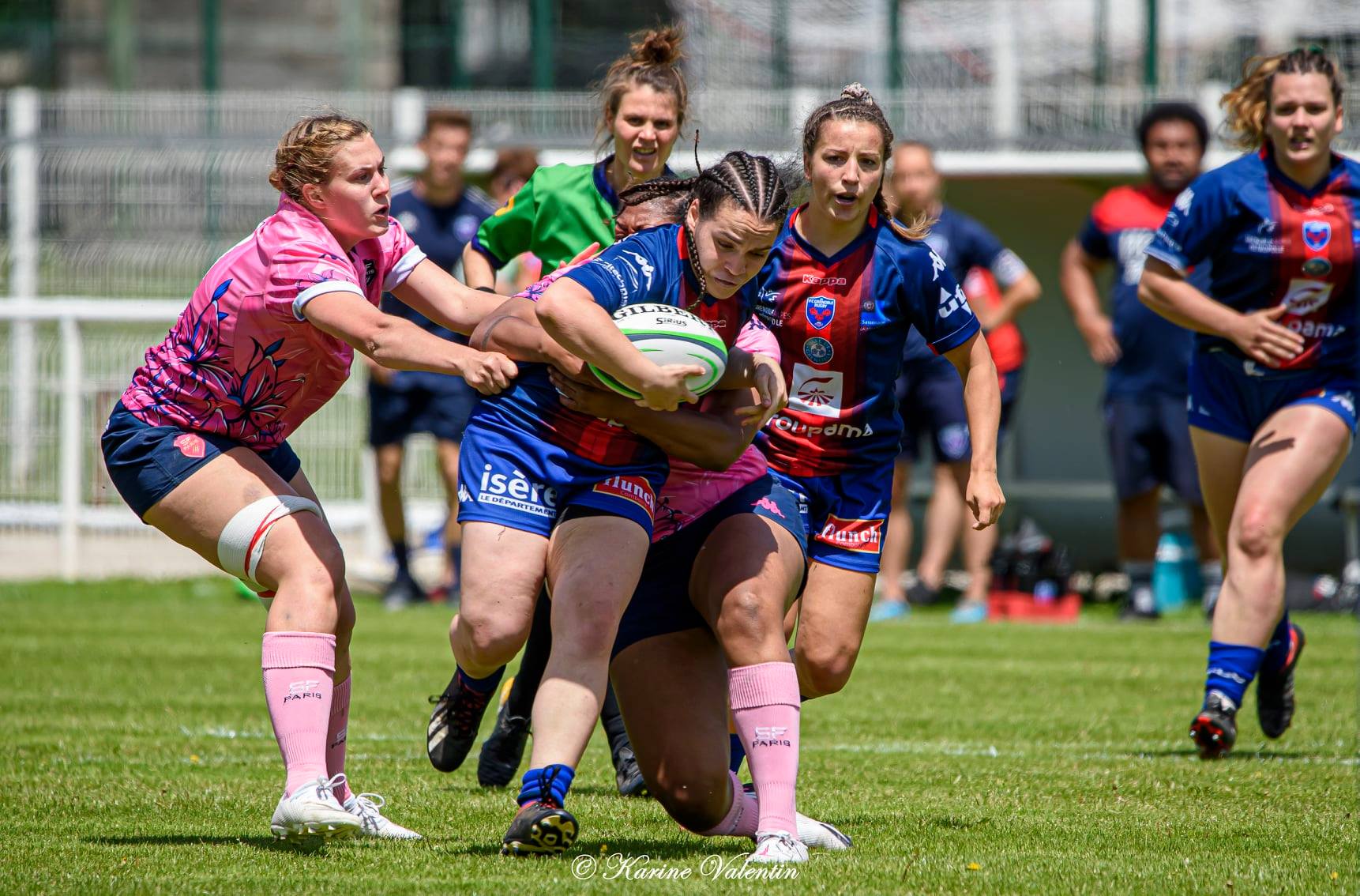 Alexandra CHAMBON - Linda HAFSA - Lorette JACQUOT -  FC Grenoble Rugby - Stade Français - Rugby -  (#GrenobleVsStdFrancais2021) Photo by: Karine Valentin | Siuxy Sports 2021-05-23