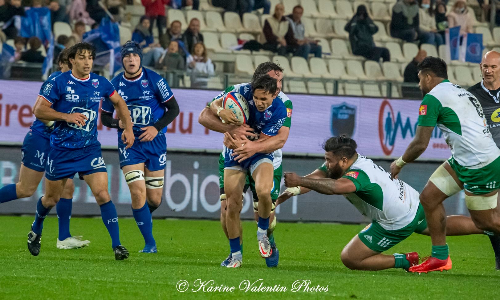 Ange CAPUOZZO - Felipe EZCURRA -  FC Grenoble Rugby - US Montauban - Rugby - FC Grenoble (22) vs (21) US Montauban - 2022  (#FCGvsUSM2022avr) Photo by: Karine Valentin | Siuxy Sports 2022-04-08