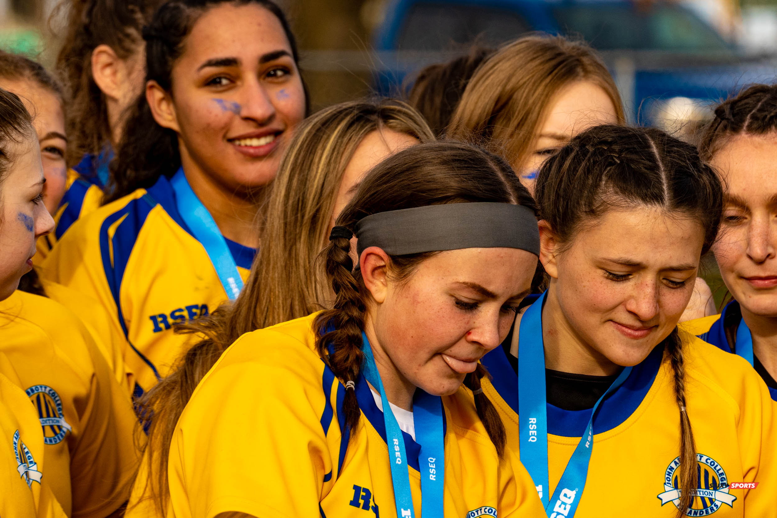 Megan ALLARD - Laïka BISSONNETTE - Emilie DARRIGADE -  College John Abbott -  - Rugby -  (#JACvsALfinalsRugbyW) Photo by:  | Siuxy Sports 2021-11-14