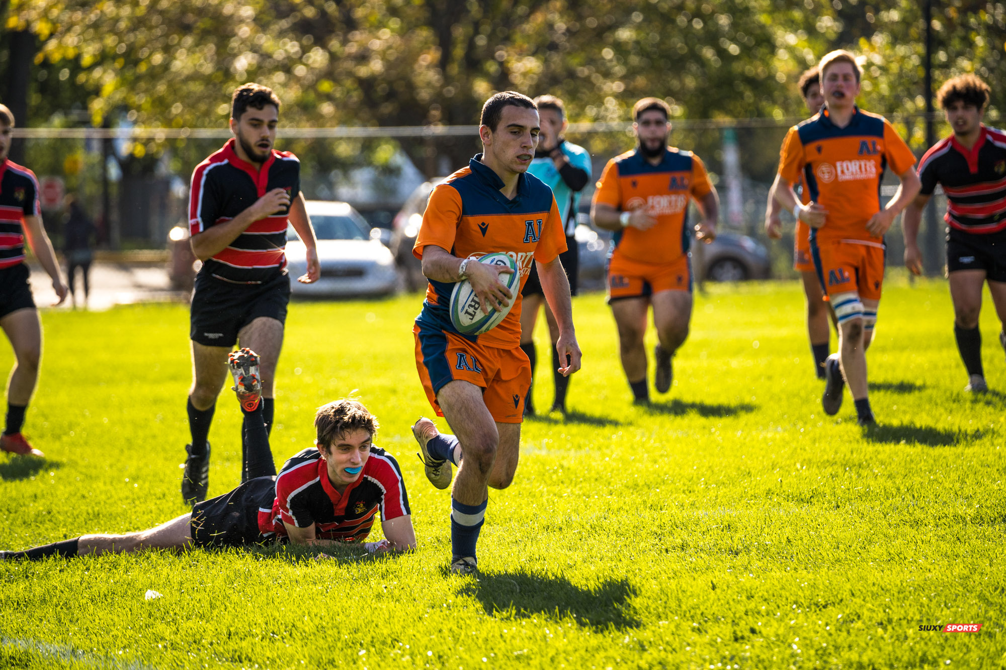 Majd-Eddine BENAOUF - Jules SALVAN -  Cégep Vanier - Cégep André Laurendeau - Rugby -  (#VanierVsAL2021M) Photo by:  | Siuxy Sports 2021-10-24