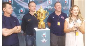 Nigel Owens, James Fitzgerald and Scott Harland