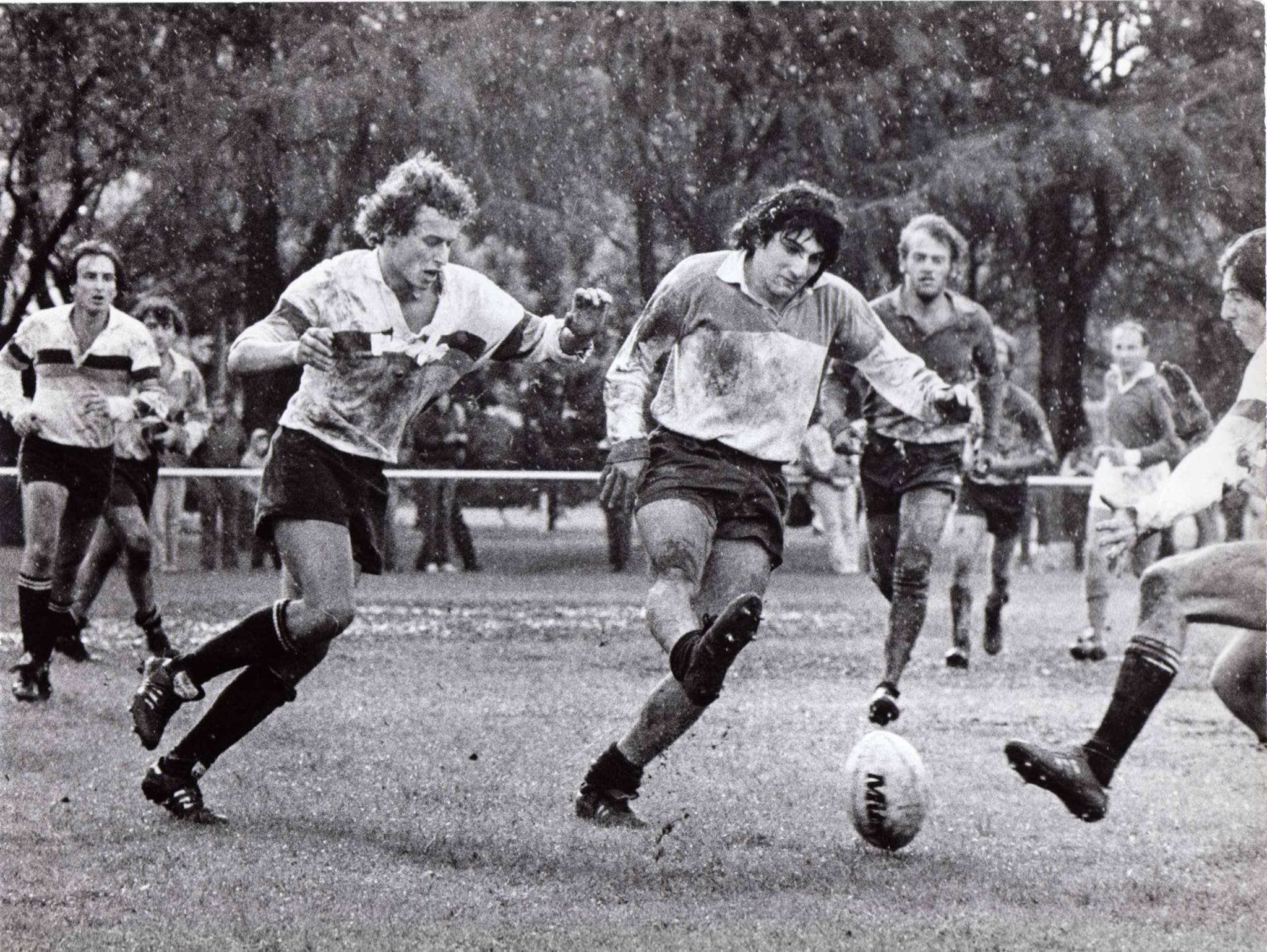 Martin JÁUREGUI - José MONTALDO - Horacio TURRI -  Los Cedros - Sociedad Hebraica Argentina - Rugby -  (#AscensoCedros1983) Photo by:  | Siuxy Sports 1983-10-05